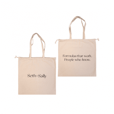 Seth+Sally Beauty Bag "Formulas That Work, People Who Know"