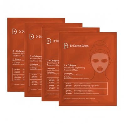 Dr.Dennis.Gross C+ Collagen Bio Cellulose Brightening Treatment Mask Maskkit - 4pack