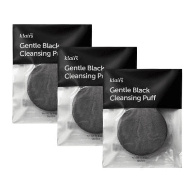 Klairs Gentle Black Cleansing Puff 3-Pack