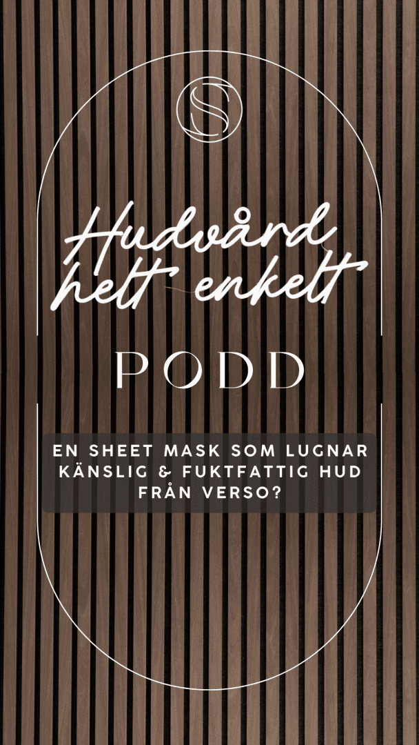 En Sheet mask som lugnar känslig & fuktfattig hud efter behandling från Verso?