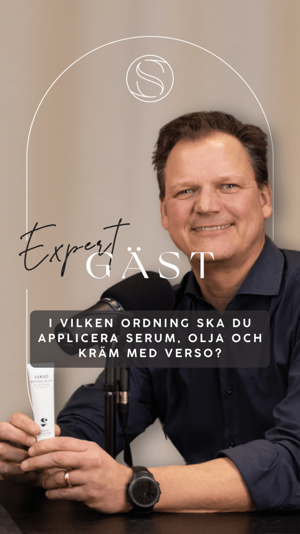 I vilken ordning ska du applicera serum, olja och kräm med Verso?